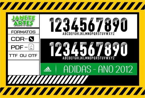 Fonte de Time Tipografia Adidas 2012