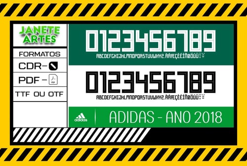 Fonte de Time Tipografia Adidas 2018