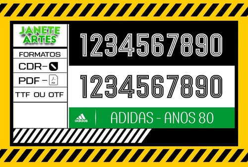 Fonte de Time Tipografia Adidas Anos 80