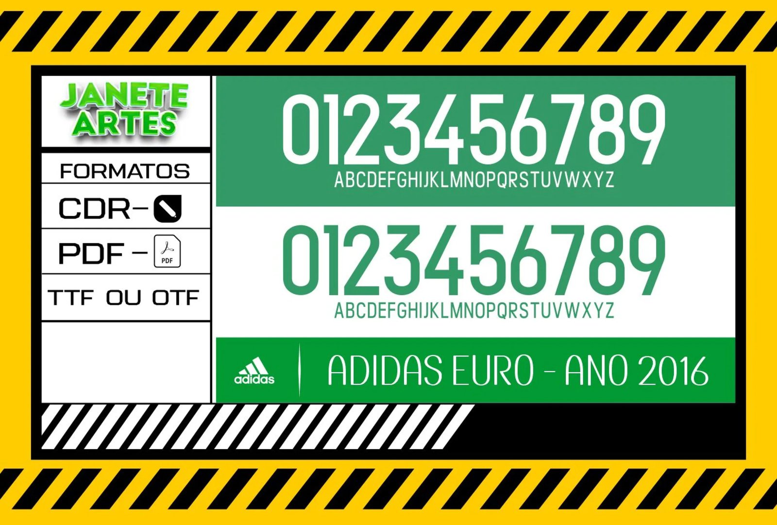 Fonte de Time Tipografia Adidas Euro 2026