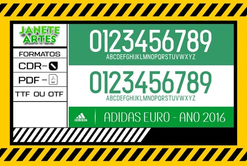 Fonte de Time Tipografia Adidas Euro 2026
