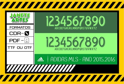 Fonte de Time Tipografia Adidas MLS 2016