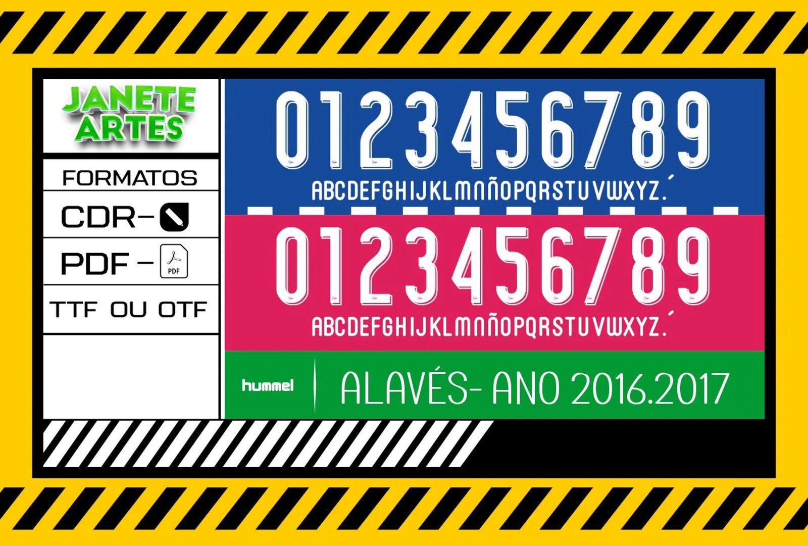 Fonte de Time Tipografia Alavés 2016 - 2017