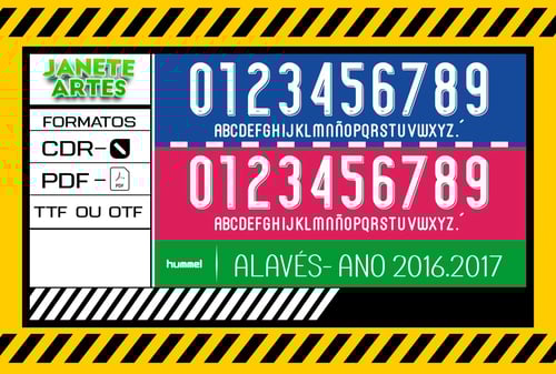 Fonte de Time Tipografia Alavés 2016 - 2017