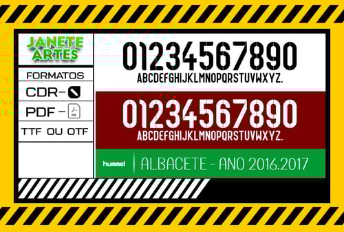 Fonte de Time Tipografia Albacete 2016 - 2017