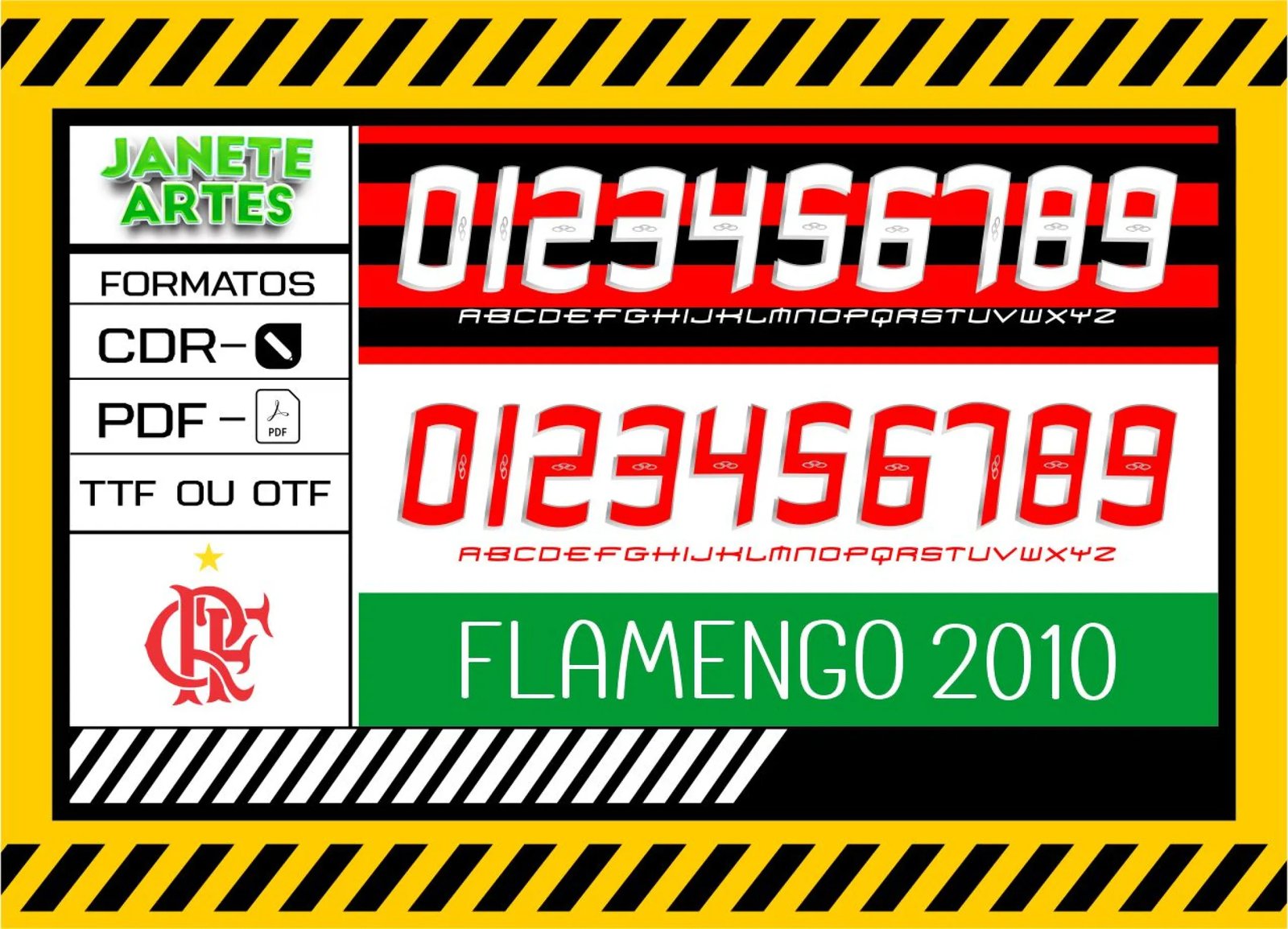 Fonte de Time Tipografia Flamengo 2010