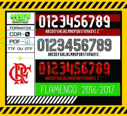 Fonte de Time Tipografia Flamengo 2016 - 2017