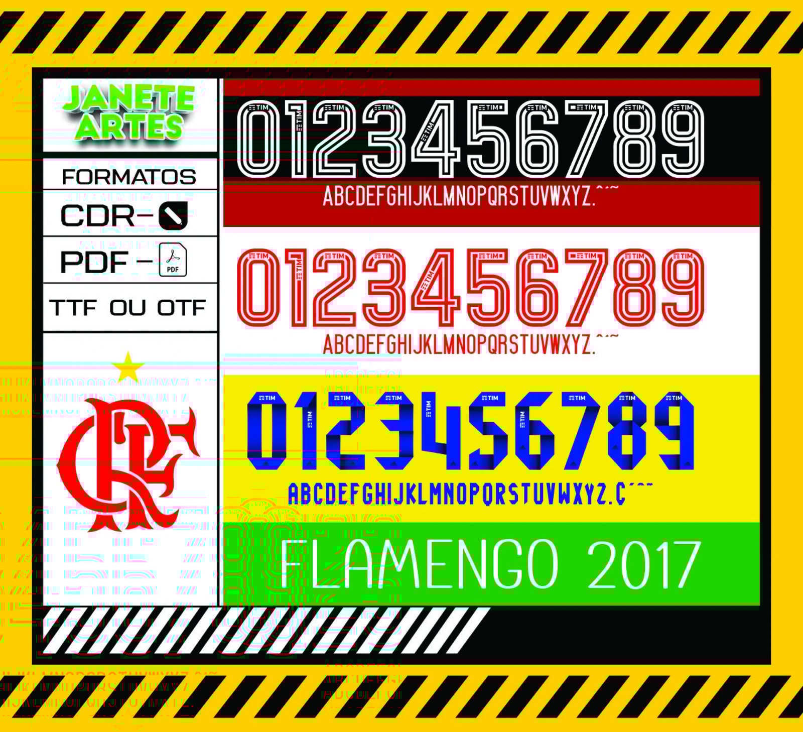 Fonte de Time Tipografia Flamengo 2017