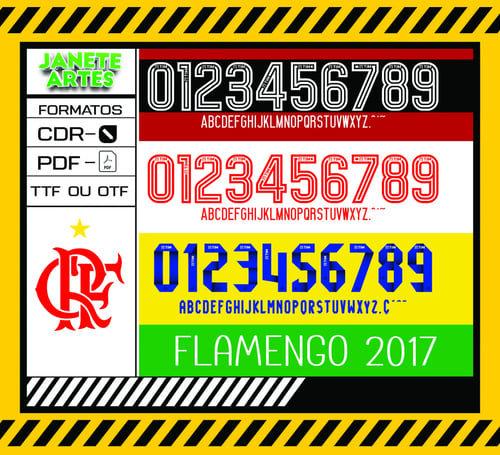 Fonte de Time Tipografia Flamengo 2017