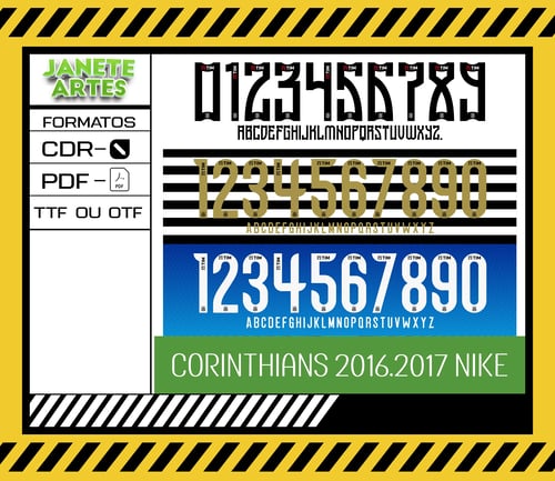 Fonte de Time Tipografia Corinthians 2016 - 2017