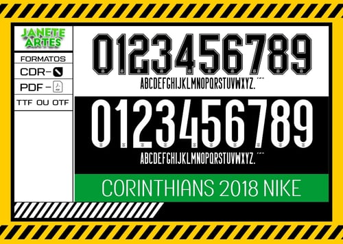 Fonte de Time Tipografia Corinthians 2018
