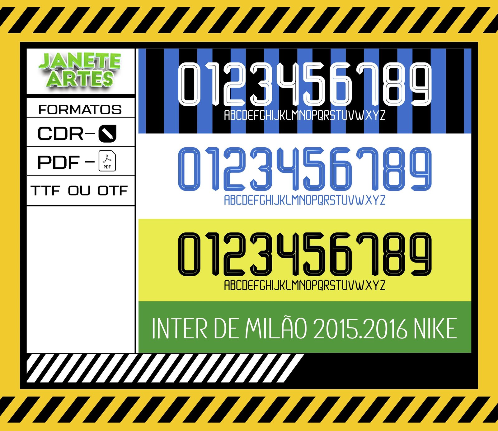 Fonte de Time Tipografia Inter de Milão 2015 - 2016