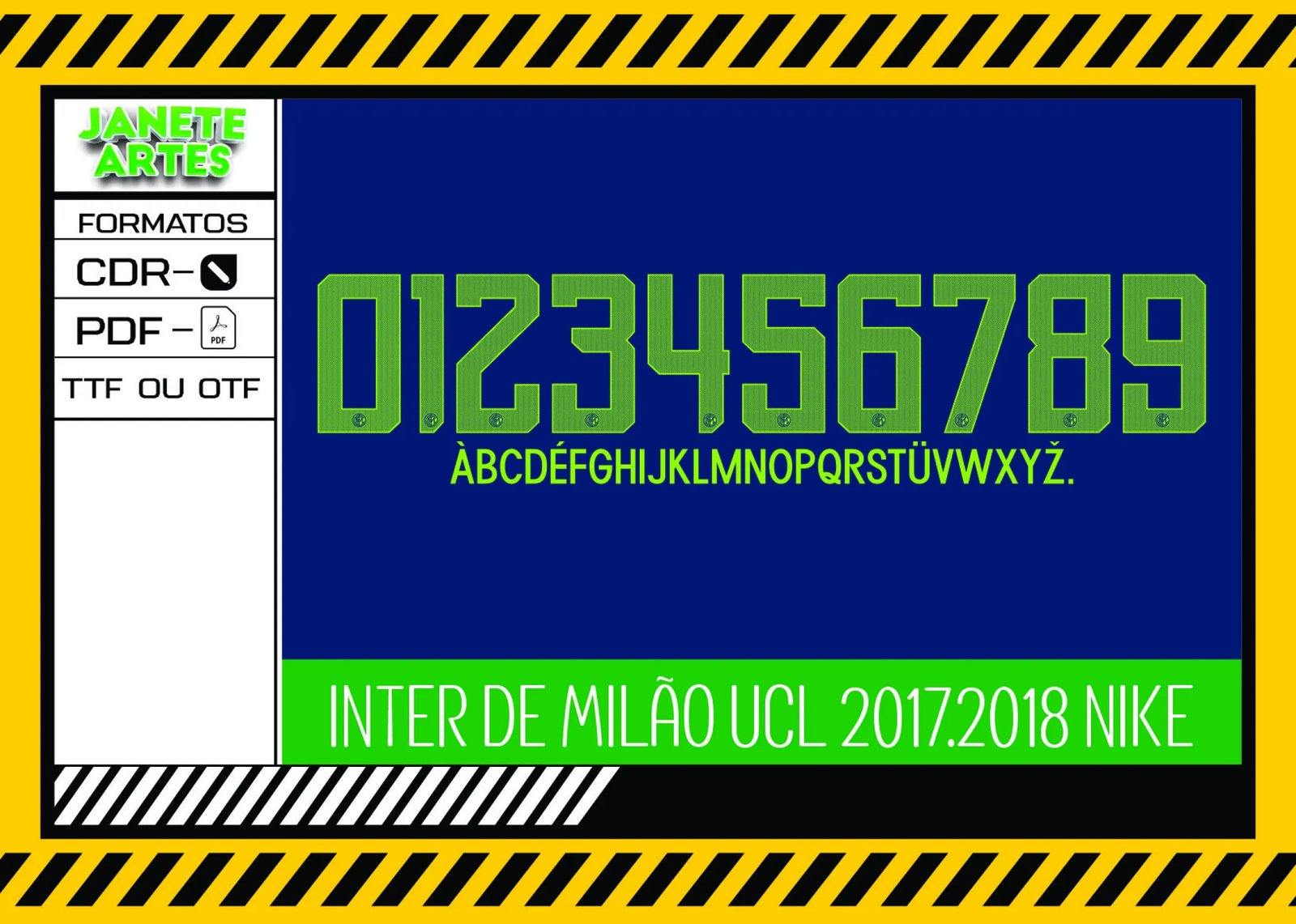 Fonte de Time Tipografia Inter de Milão 2017 - 2018