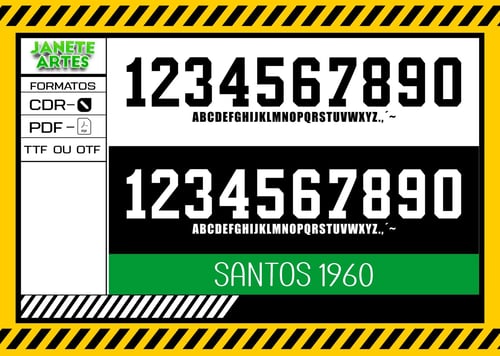 Fonte de Time Tipografia Santos 1960