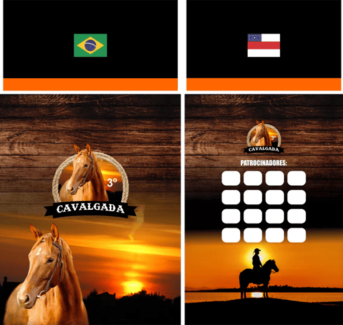 Arte Vetor Camisa Cavalgada Rodeio 2023