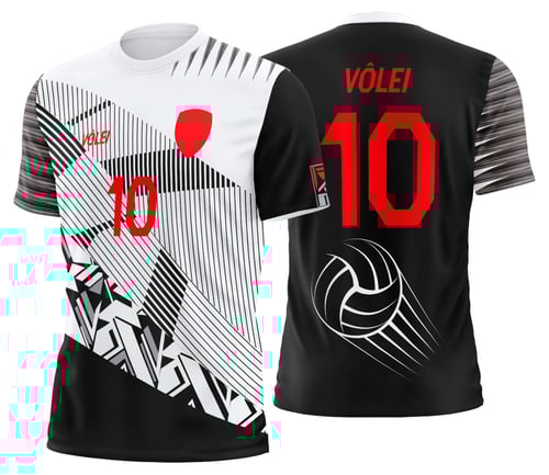 Arte Uniforme de Vôlei Personalizado Profissional