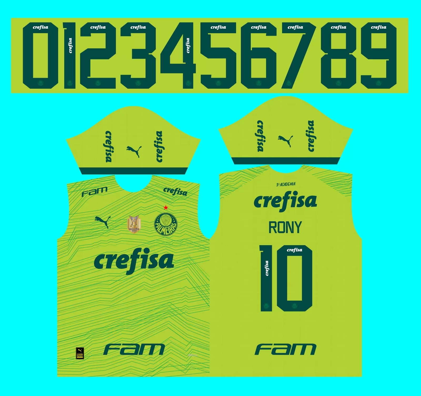 Arte Vetor Camisa Palmeiras Terceira 2023-24