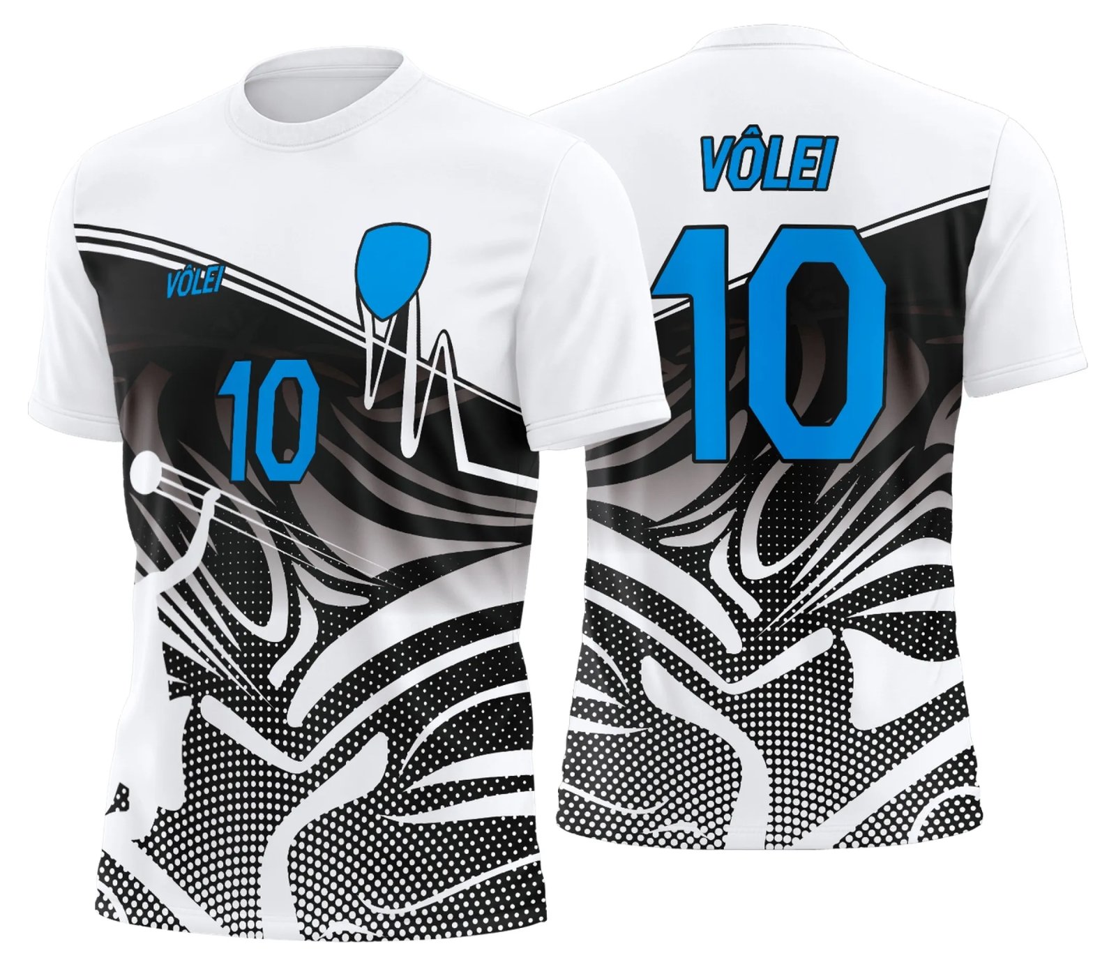 Arte Uniforme de Vôlei Personalizado Profissional