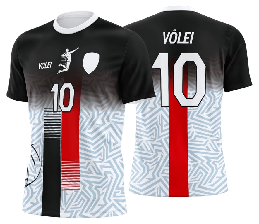 Arte Uniforme de Vôlei Personalizado Profissional