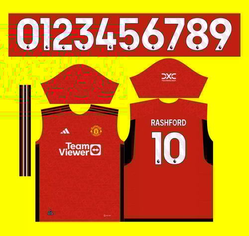 Arte Vetor Camisa Manchester United Titular 2023-24 x7