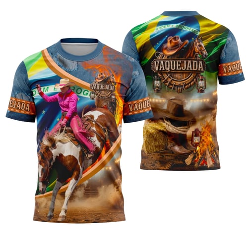 Camisa Vaquejada Cavalgada Rodeio Personalizada