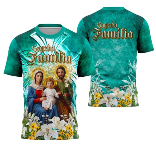 Arte Camisa Sagrada Família Religião