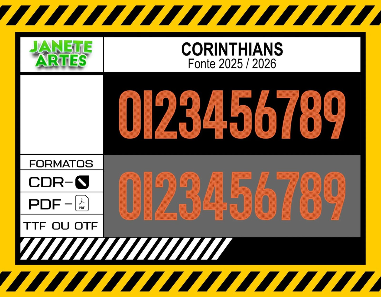 Fonte de Time Tipografia Corinthians  2025 - 2026
