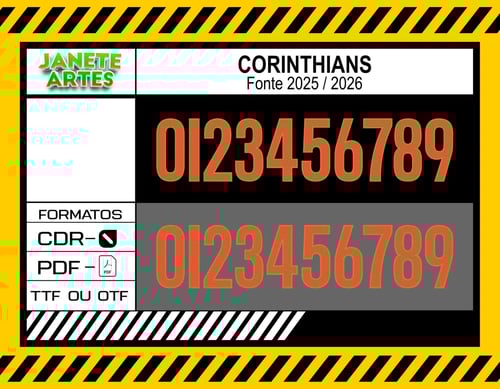 Fonte de Time Tipografia Corinthians  2025 - 2026