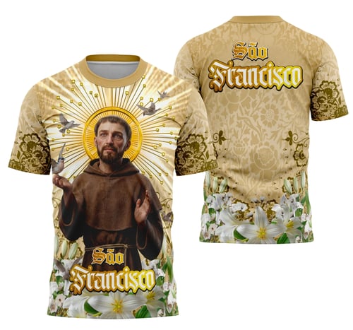 Arte Camisa São Francisco de Assis Religião Católica