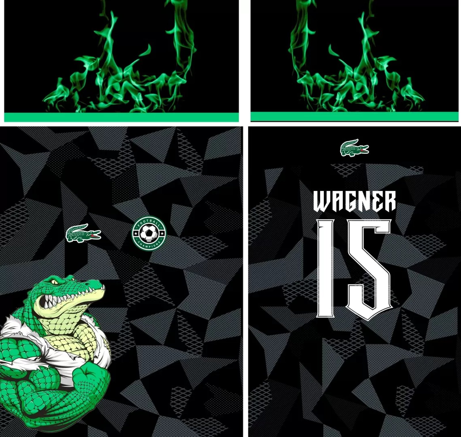 Arte Vetor Camisa InterClasse Jacaré Crocodilo 2023