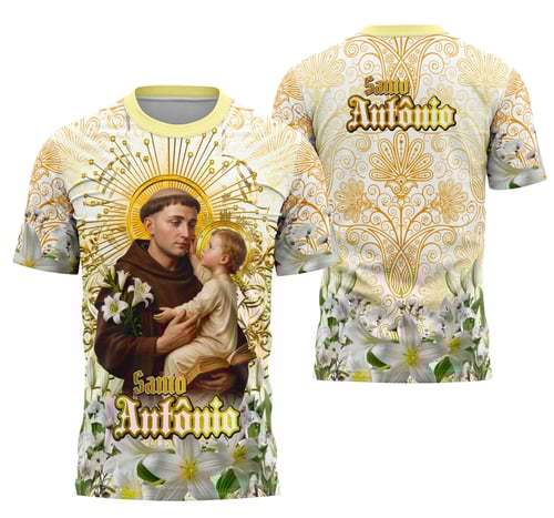 Arte Camisa Santo Antônio Religião Católica