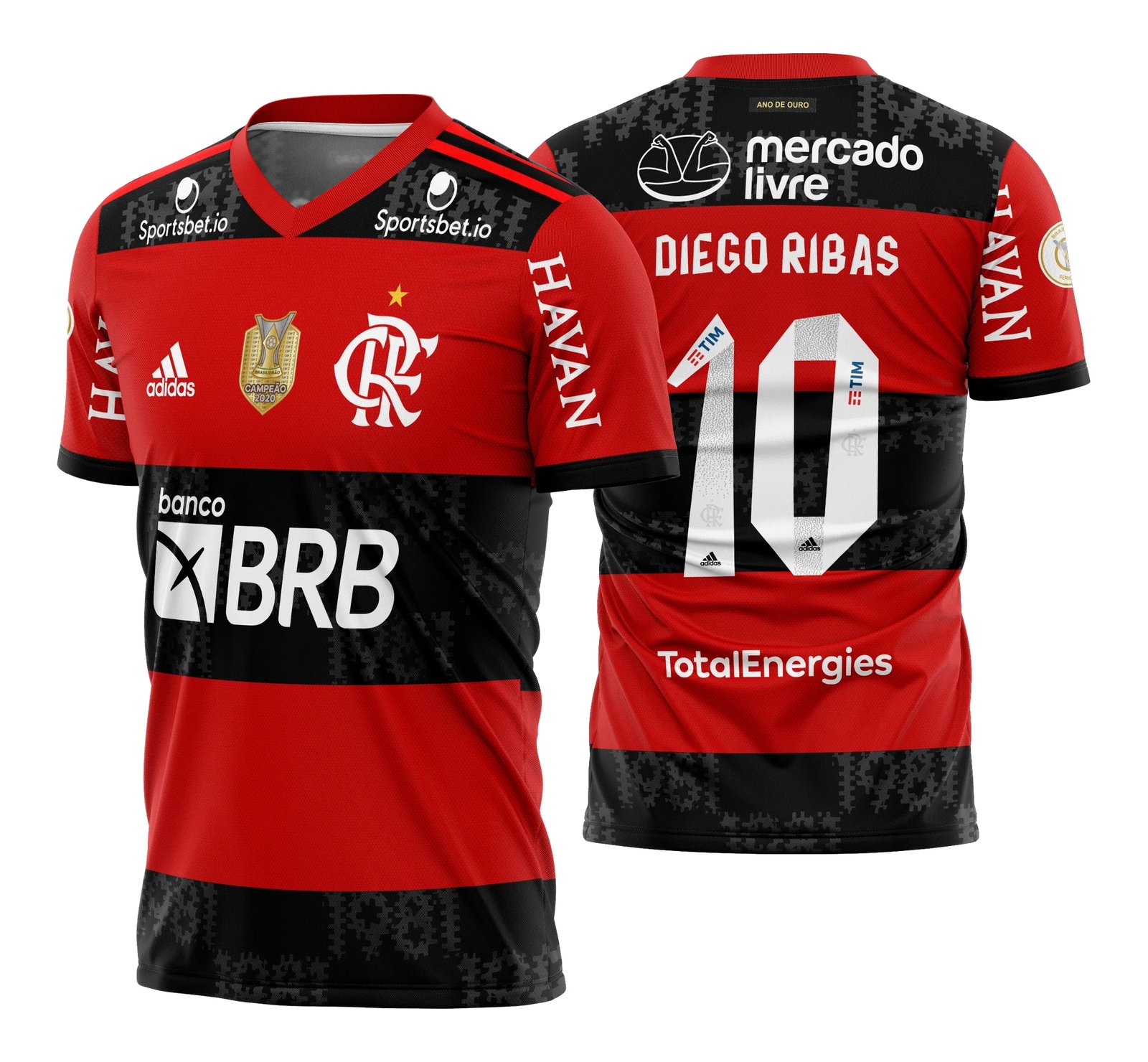 Arte Camisa do Flamengo 2021 2022 Titular