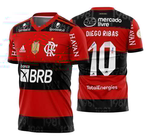 Arte Camisa do Flamengo 2021 2022 Titular