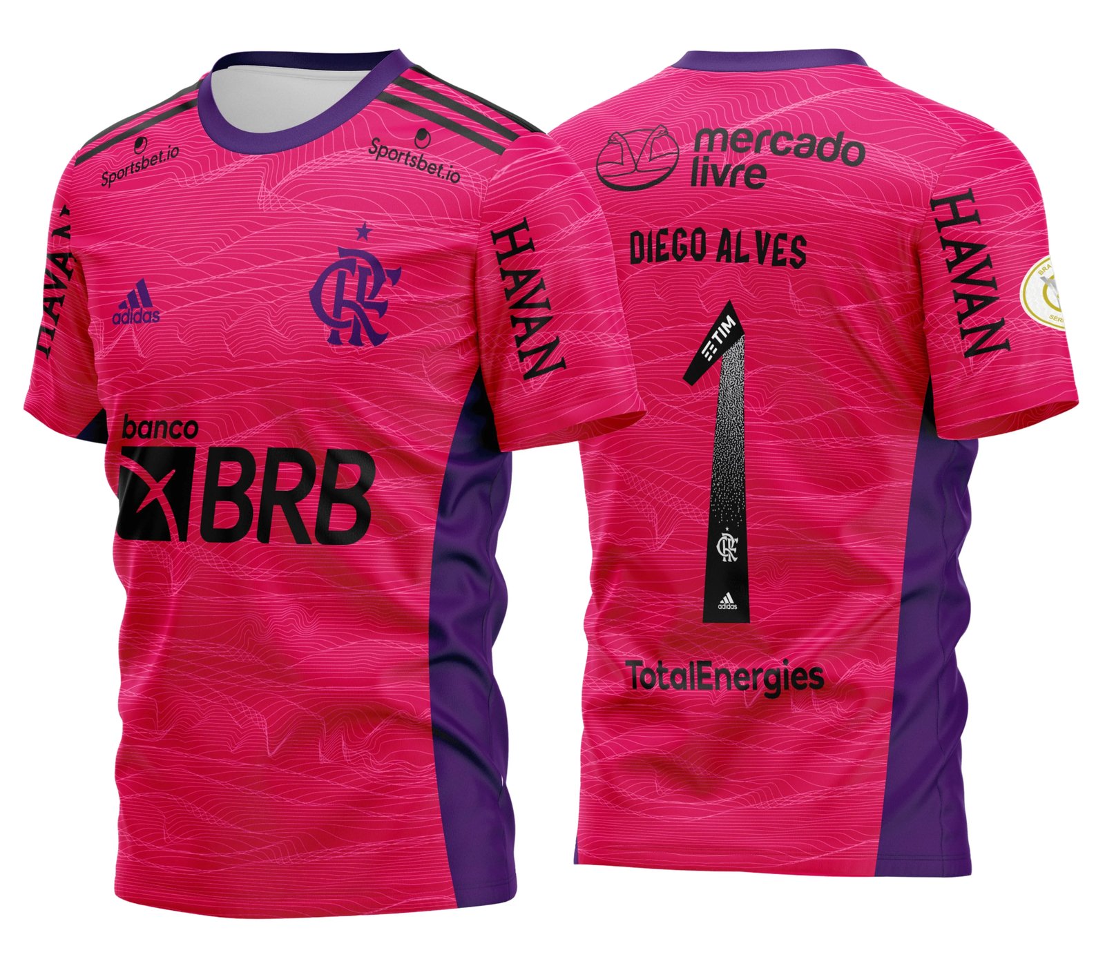 Arte Camisa do Flamengo 2021 2022 Goleiro