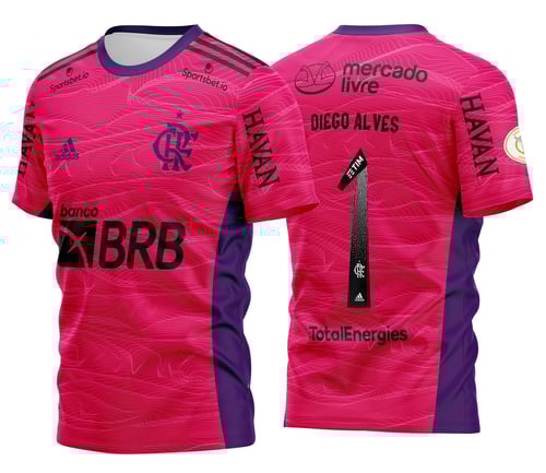 Arte Camisa do Flamengo 2021 2022 Goleiro