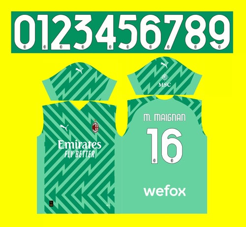Arte Vetor Camisa AC Milan Goleiro I 2023-24 01