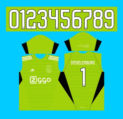 Arte Vetor Camisa Ajax Goleiro I 2023-24 01