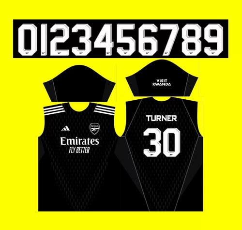 Arte Vetor Camisa Arsenal Goleiro I e II 2023-24 x7