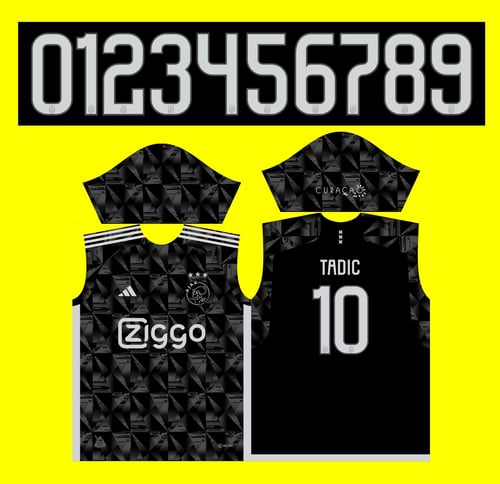 Arte Vetor Camisa Ajax Terceira 2023-24 x7