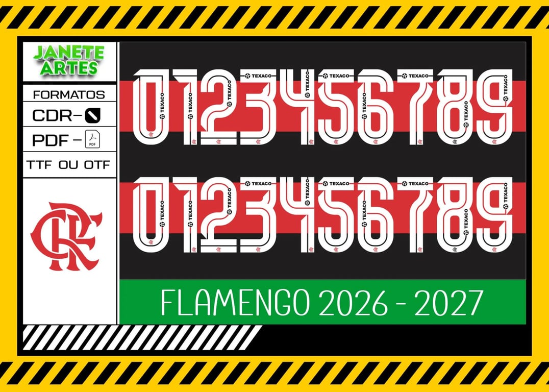 Fonte Flamengo 2026 - 2027 TTF - CDR - PDF