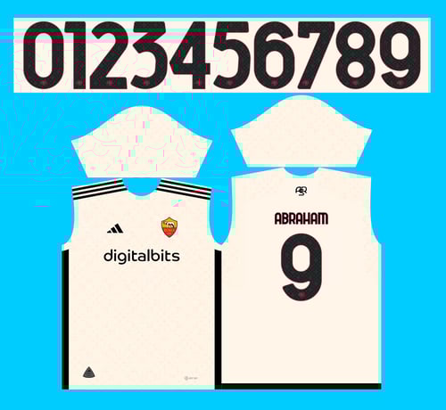 Arte Vetor Camisa AS Roma Reserva 2023-24 x7