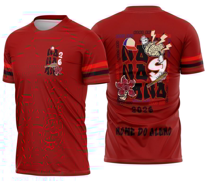 Arte Camisa Nono Ano Stranger Things Demogorgon