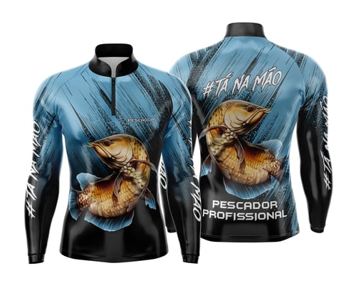 Arte Estampa Camisa de Pesca Esportiva Personalizada