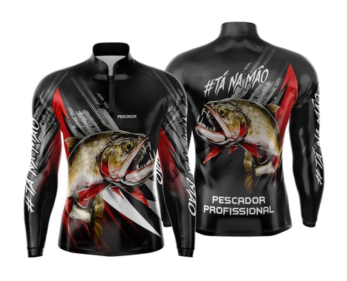 Arte Estampa Camisa de Pesca Esportiva Personalizada