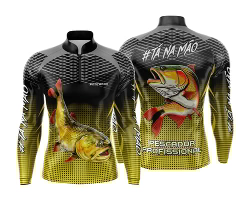 Arte Estampa Camisa de Pesca Esportiva Personalizada