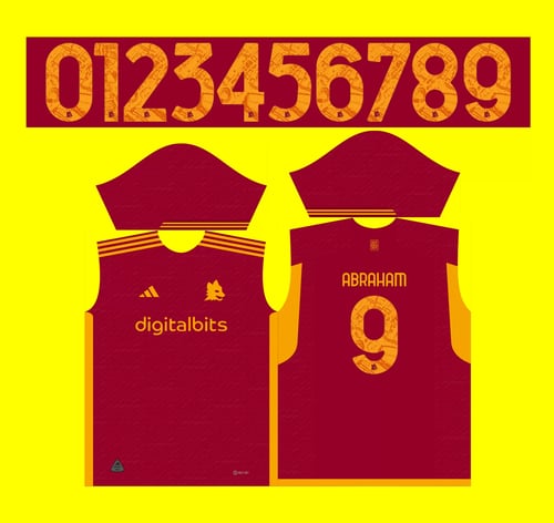 Arte Vetor Camisa AS Roma Titular 2023-24 x7