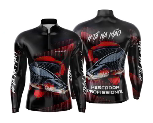 Arte Estampa Camisa de Pesca Esportiva Personalizada