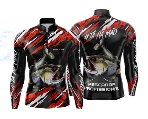 Arte Estampa Camisa de Pesca Esportiva Personalizada
