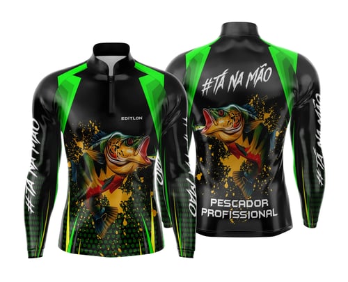 Arte Estampa Camisa de Pesca Esportiva Personalizada