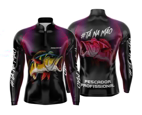 Arte Estampa Camisa de Pesca Esportiva Personalizada